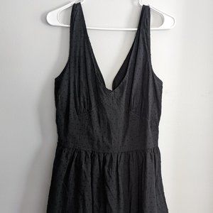 PacSun Black Poppy Black Skater Dress Women Size X-Large Tie Back